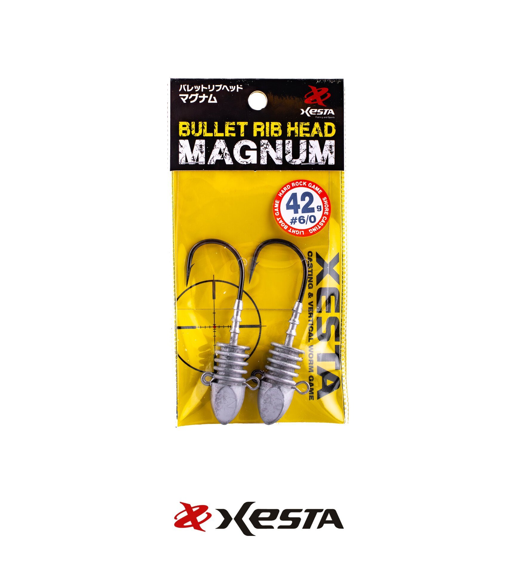 XESTA BULLET RIBHEAD MAGNUM JIGHEAD #6/0 2P 42G