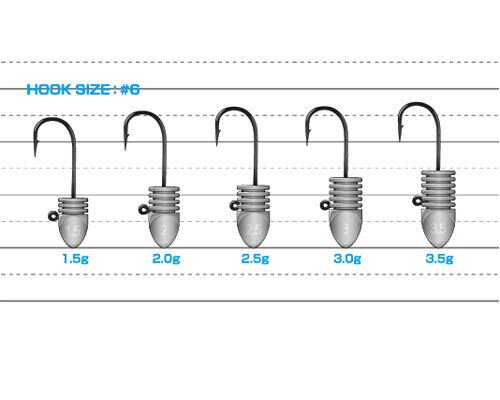 XESTA BULLET RIBHEAD JIG HEAD #6 4P 1.5G