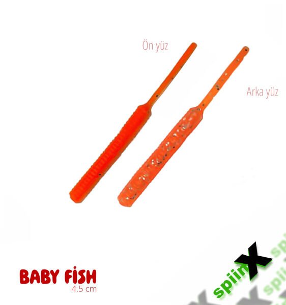 SPIINX BABY FISH SİLİKON 4.5CM 18P GLOW ORANGE GUM