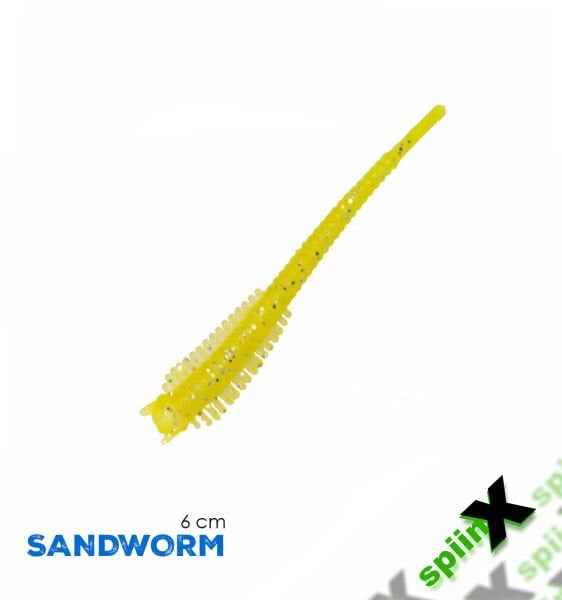 SPIINX SANDWORM SİLİKON 6CM 18P GLOW LEMONADE