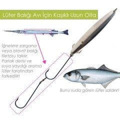 Captain Uzun Olta 2 İğneli Kaşıklı Lüfer Takımı