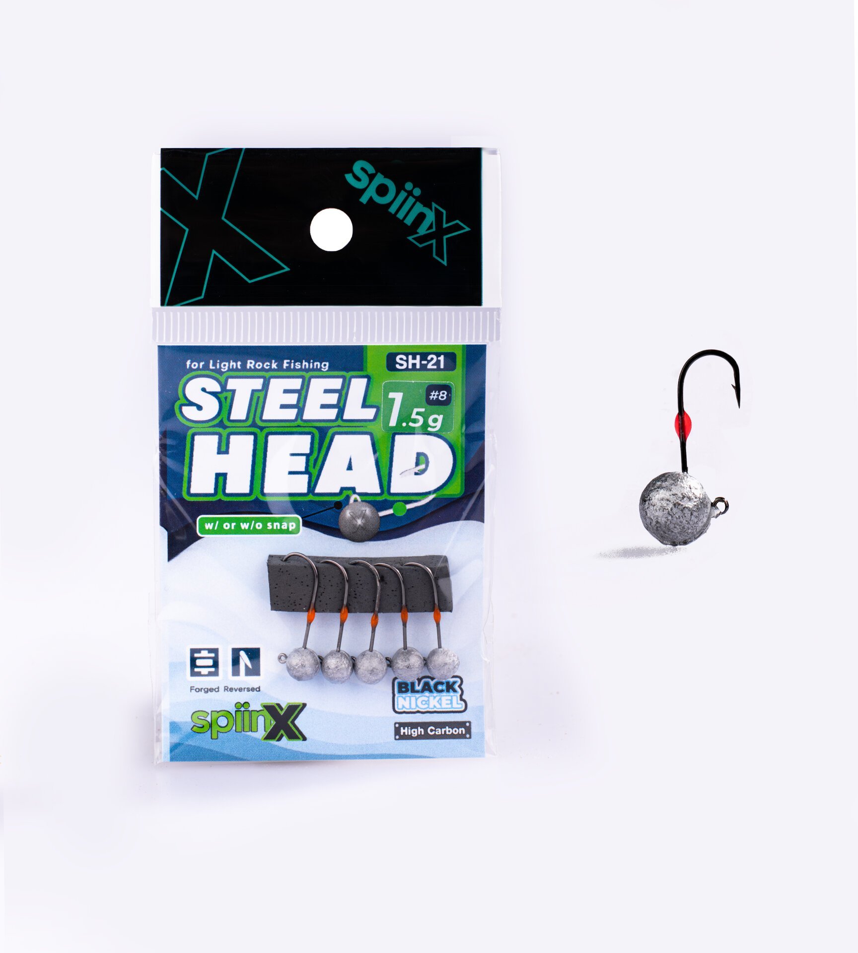 SPIINX STEEL HEAD JIGHEAD HAM 1.5G #8 5P