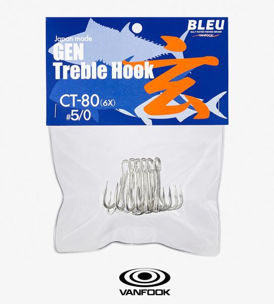 VANFOOK CT-80 TREBLE EXH SILVER 4P #5/0