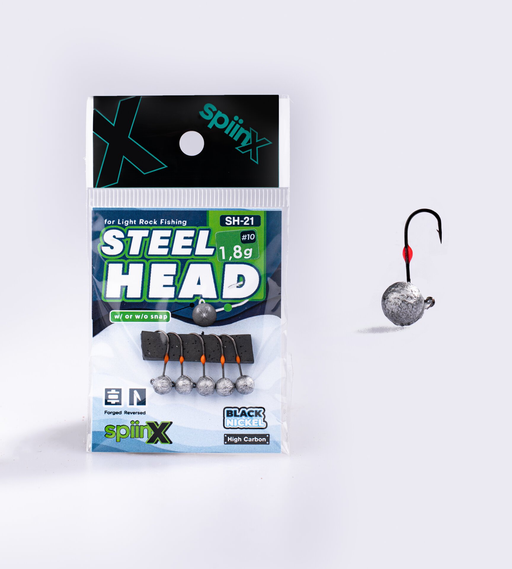 SPIINX STEEL HEAD JIGHEAD HAM 1.8G #10 5P