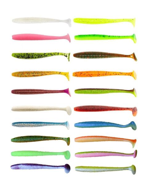 Lucky John S-Shad Tail 3.8'' (9.65 cm) 5P Silikon Yem 033