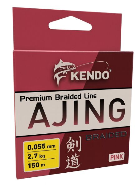 Kendo Ajing Premium Braided Line Pink 150m Örgü İp