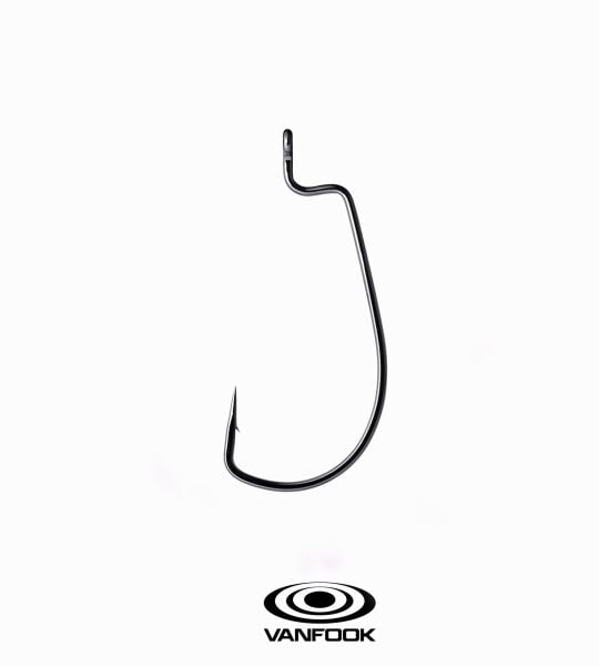 VANFOOK WORM-55B FLAT NS BLACK 6P #2/0