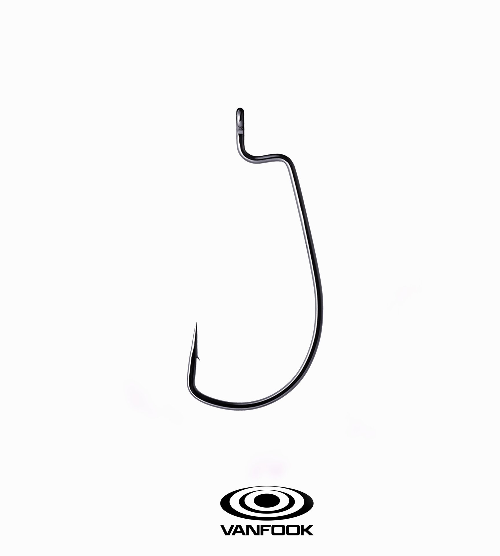 VANFOOK WORM-55B FLAT NS BLACK 5P #4/0