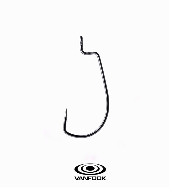 VANFOOK WORM-55B FLAT NS BLACK 5P #4/0