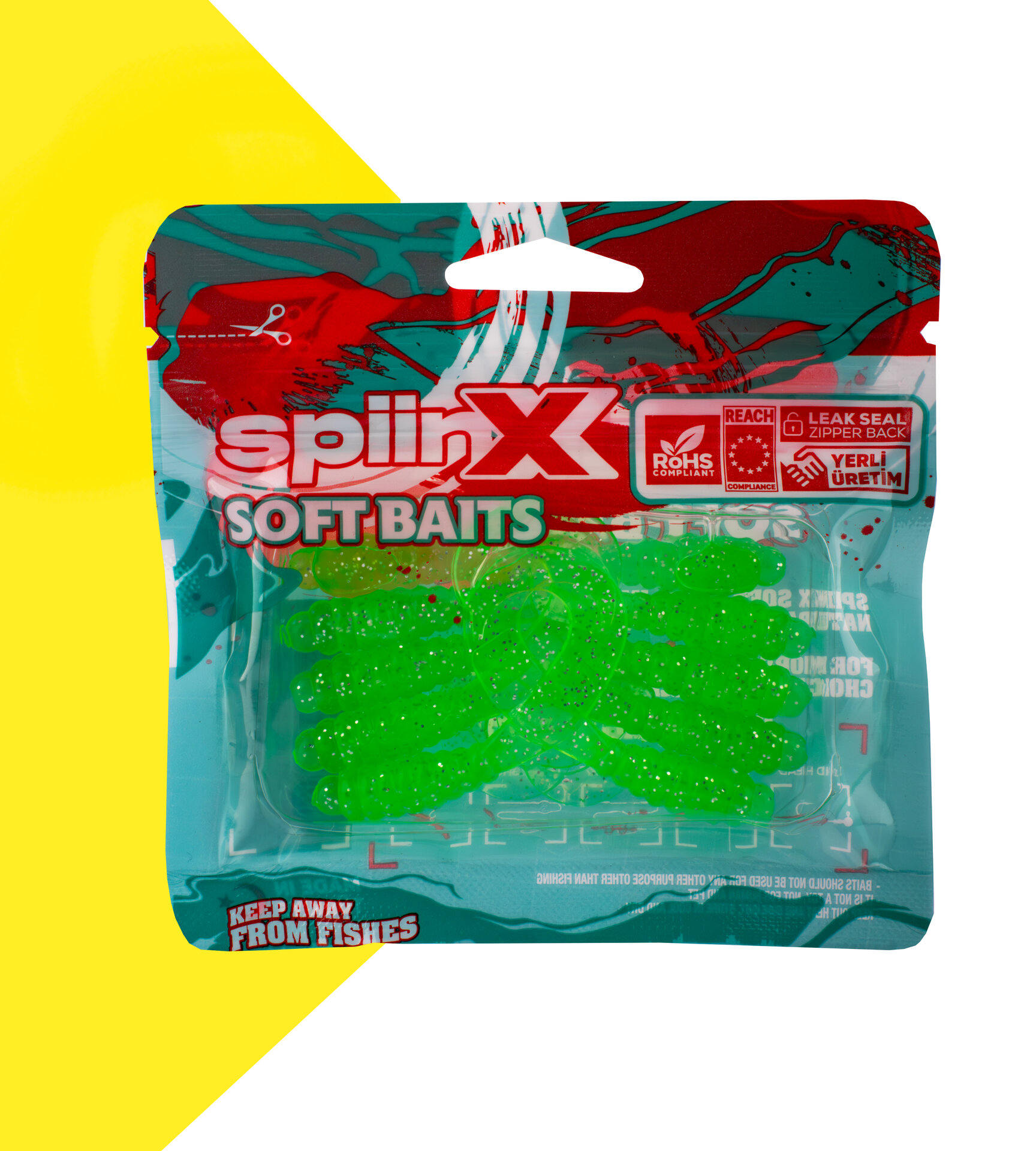 SPIINX CRAZY TAIL KUYRUK 7.5CM 10P LIGHT GREEN
