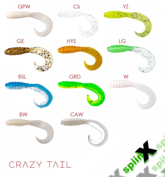 SPIINX CRAZY TAIL KUYRUK 7.5CM 10P LIGHT GREEN