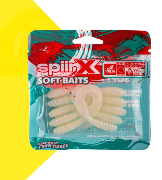 SPIINX CRAZY TAIL KUYRUK 7.5CM 10P GLOW PEARL WHITE