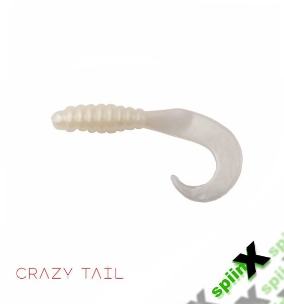 SPIINX CRAZY TAIL KUYRUK 7.5CM 10P GLOW PEARL WHITE