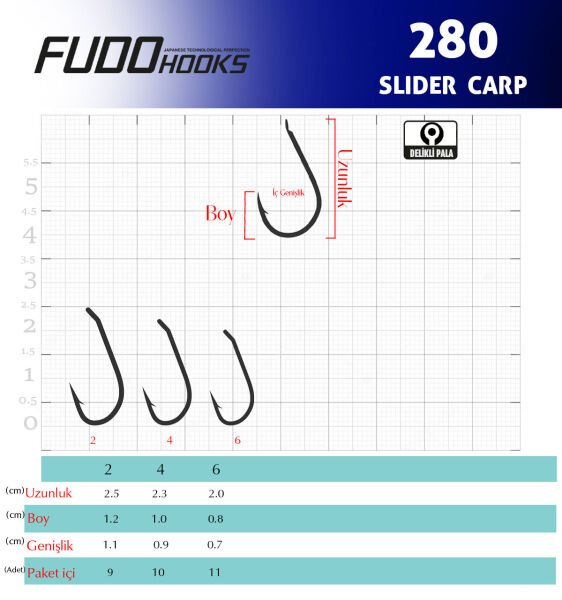 2807 SLIDER CARP #6 TEFLON 9P