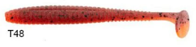 Lucky John S-Shad Tail 3.8'' (9.65 cm) 5P Silikon Yem T48