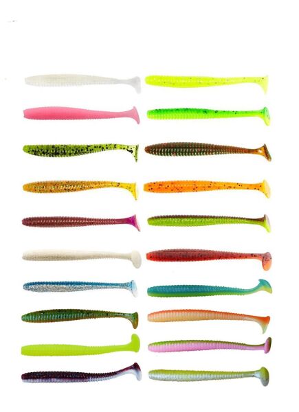 Lucky John S-Shad Tail 3.8'' (9.65 cm) 5P Silikon Yem T42