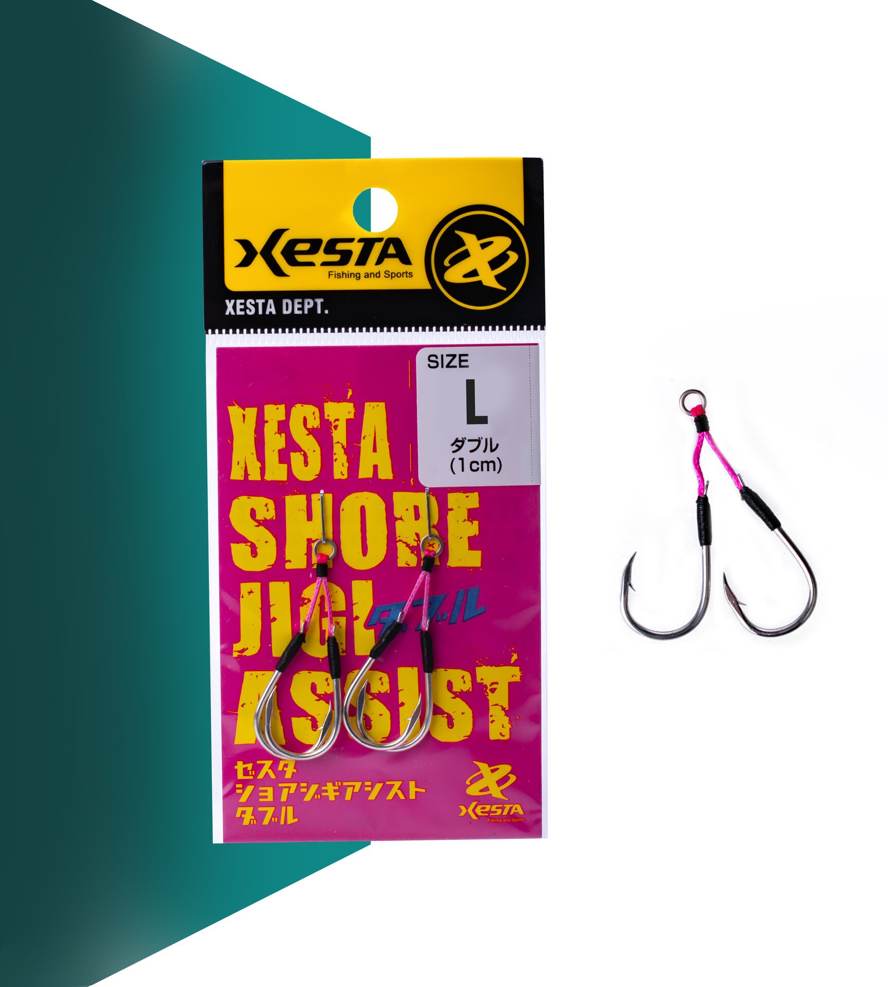 XESTA SHORE JIGGING ASSIST DOUBLE L #16 2P