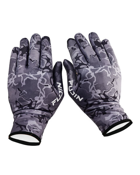 Fujin Pro Angler Winter Gloves Black Camo