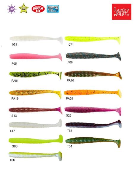 Lucky John S-Shad Tail 2.8'' (7.11 cm) 7P Silikon Yem S26