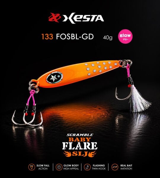XESTA SCRAMBLE BABY FLARE SLJ 40G JIG FOSBL-GD