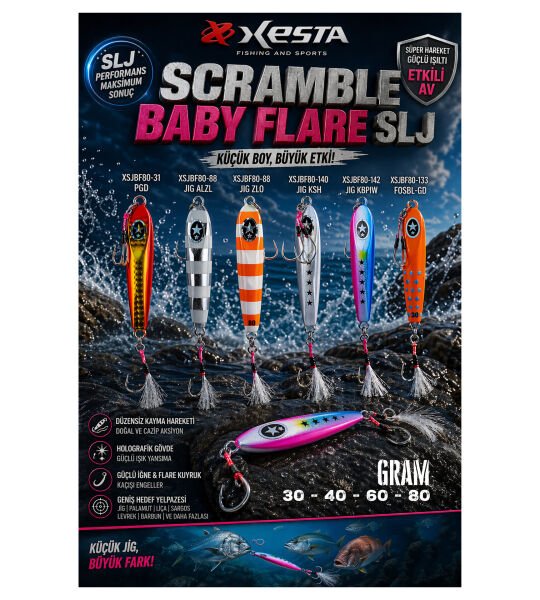 XESTA SCRAMBLE BABY FLARE SLJ 40G JIG FOSBL-GD