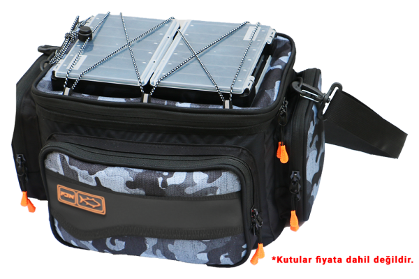 Fujin Black Camo Helper Bag - Balıkçı Çantası