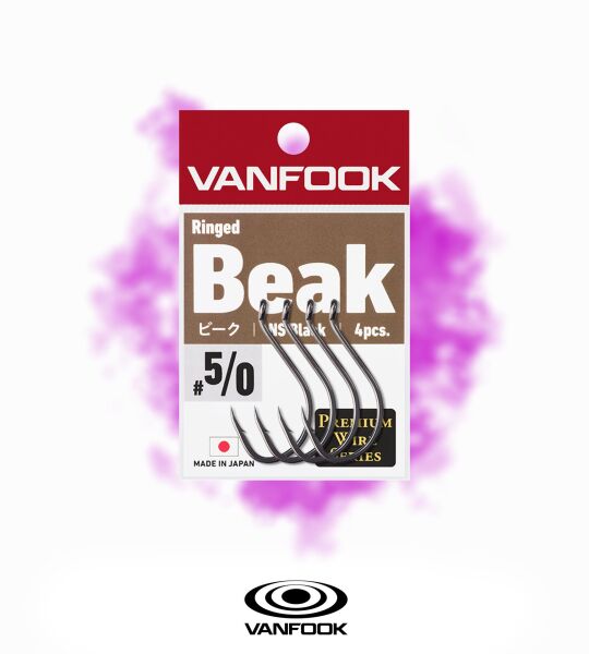 VANFOOK RINGED BEAK NS BLACK 4P #5/0