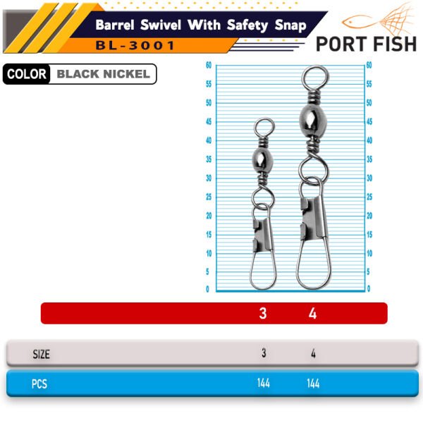 Portfish BL-3001 Klips Sarı 144 Ad