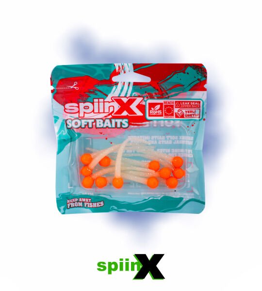 SPIINX MICE TAIL SİLİKON 8CM 12P GLOW ORANGE GUM