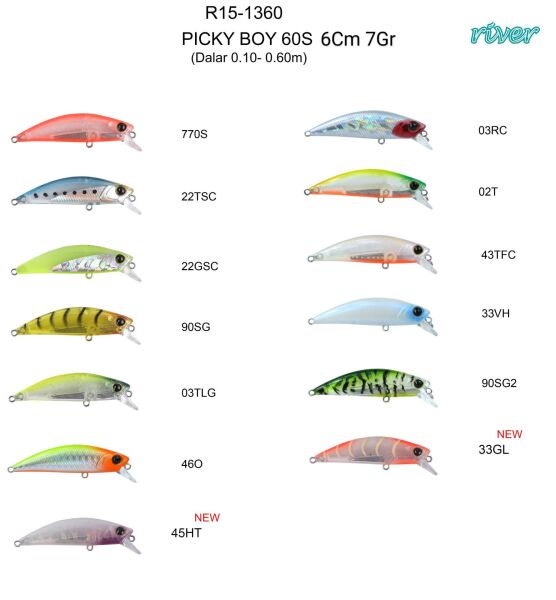 River Picky Boy 60S 6Cm 7G Maket Balık 03RC