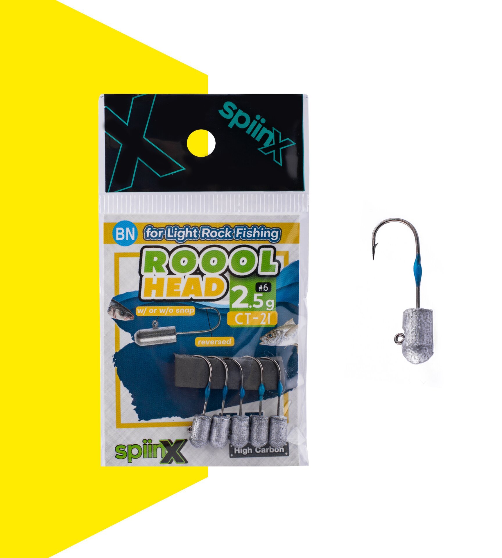 SPIINX ROOOL HEAD JIGHEAD HAM 2.5G #6 5P