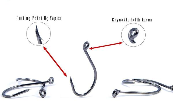 Fujin Cut SSW Delikli Kaynaklı Çapraz Octopus Kancası