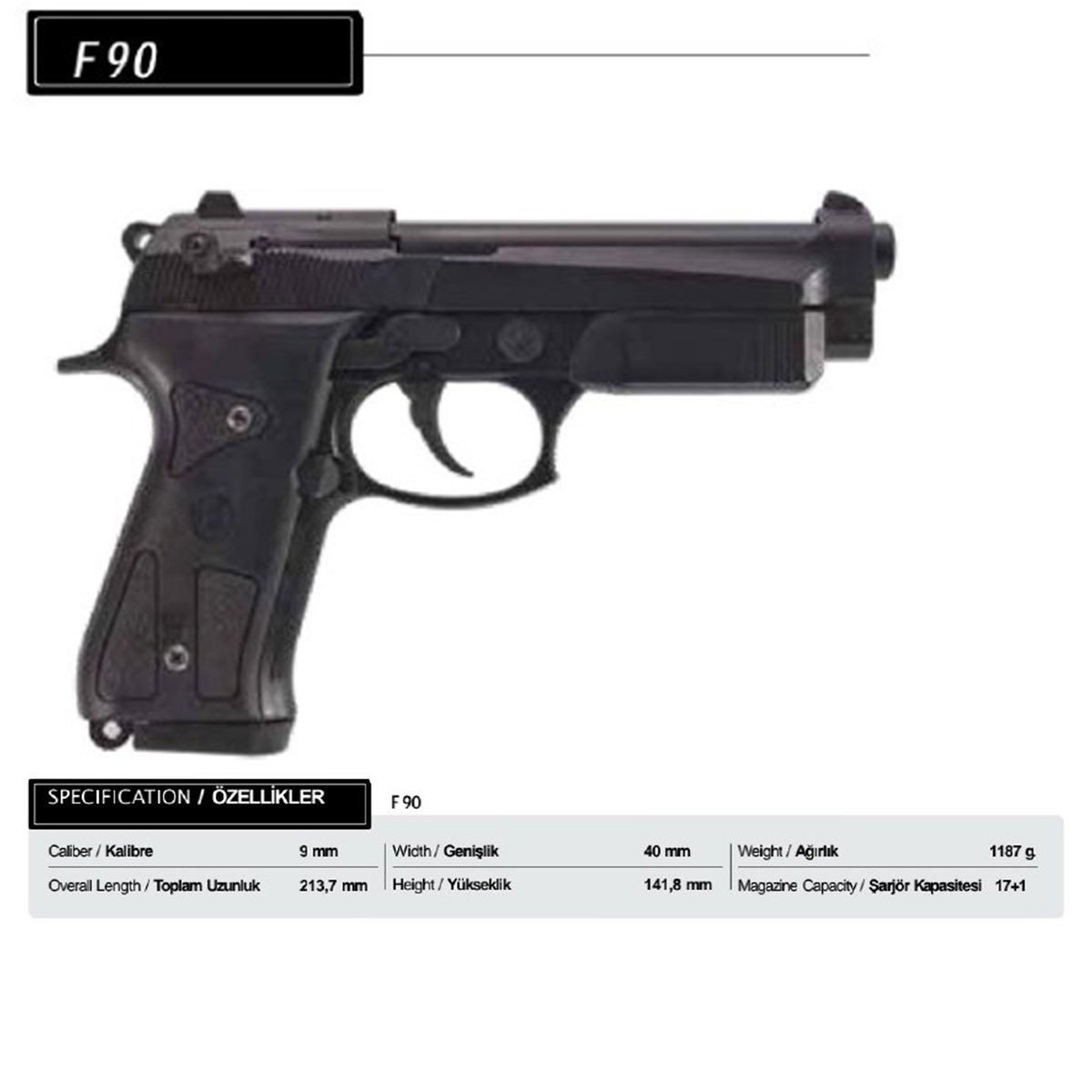 BLOW F90 M.KROM KURUSIKI SES TABANCASI 9MM