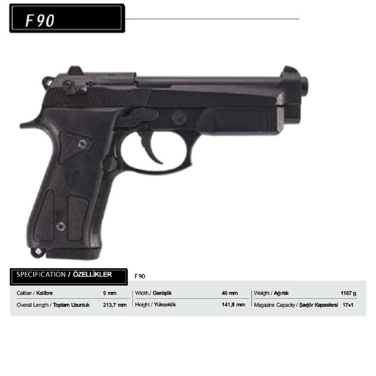 BLOW F90 M.KROM KURUSIKI SES TABANCASI 9MM