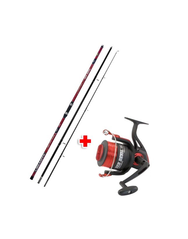 Lineaeffe 2015391 Red Devil Combo SET 420cm 120-250gr Atar FD 8000 Makine 3 BB