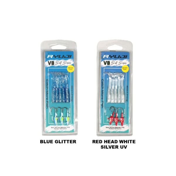 Ryuji V8 8cm 5.5gr Silikon Yem BLUE GLITTER