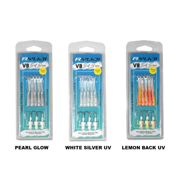 Ryuji V8 8cm 5.5gr Silikon Yem PEARL GLOW