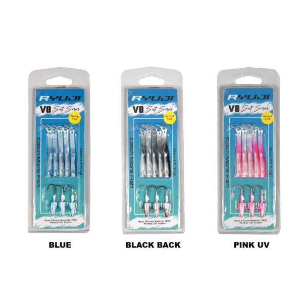 Ryuji V8 8cm 5.5gr Silikon Yem PEARL GLOW