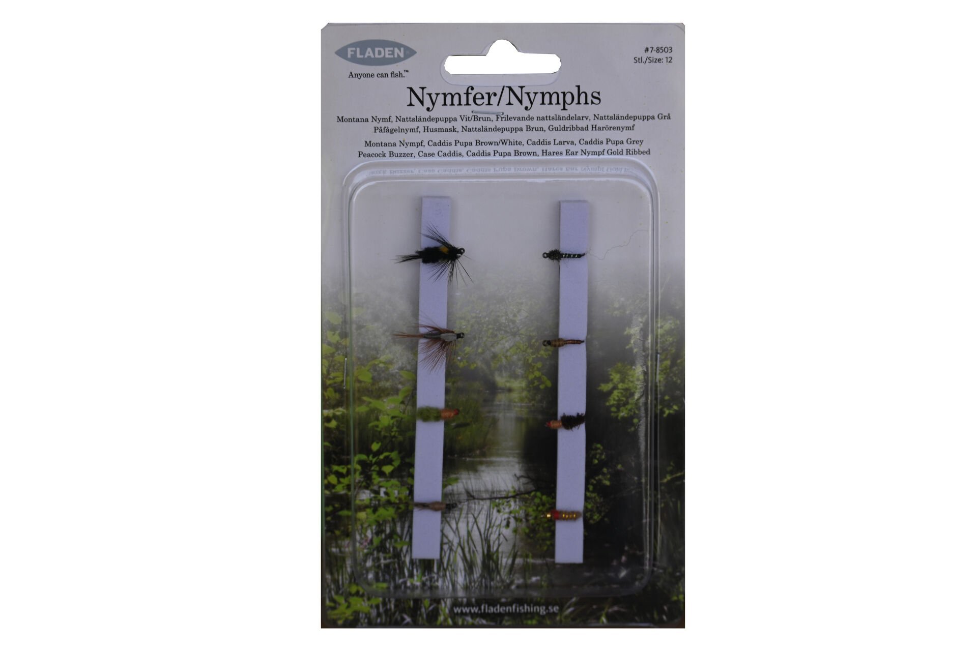 Fladen Nymphs Fly Sinek Seti N.12 8P
