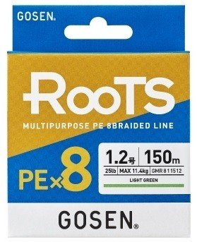 Gosen X8 Roots PE 8 Örgü Spin İp Misina 150mt A.Yeşil 0.8PE