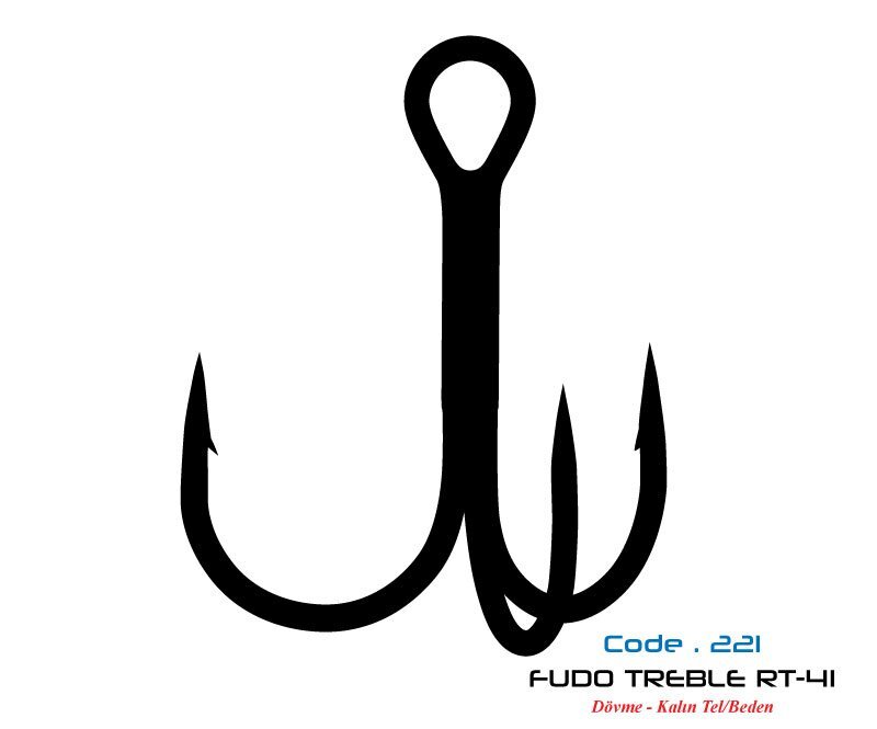 2211 FUDO TREBLE RT-41 #6 BLACK NIKEL 6P