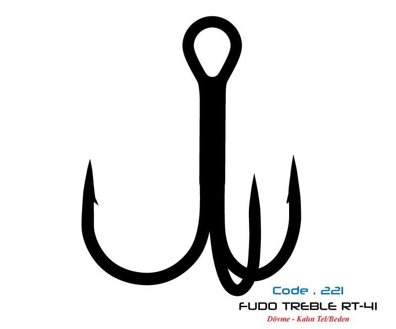 2211 FUDO TREBLE RT-41 #6 BLACK NIKEL 6P