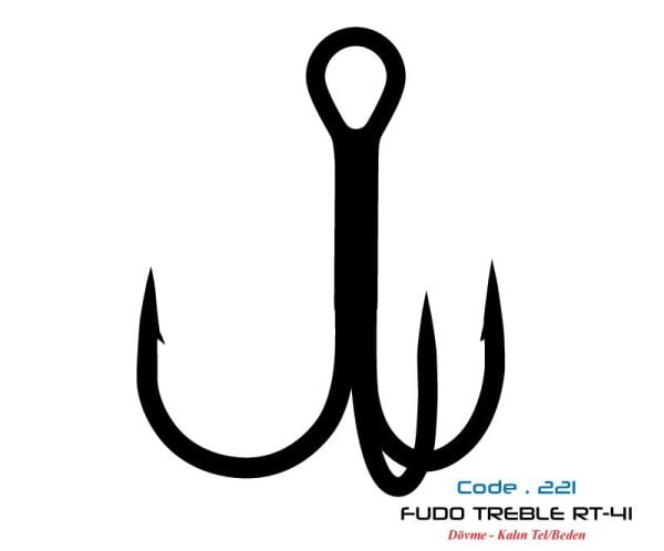 2211 FUDO TREBLE RT-41 #6 BLACK NIKEL 6P