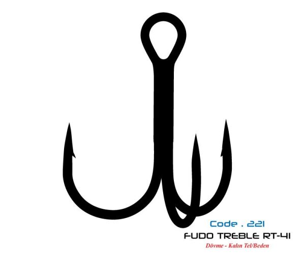 2211 FUDO TREBLE RT-41 #6 BLACK NIKEL 6P