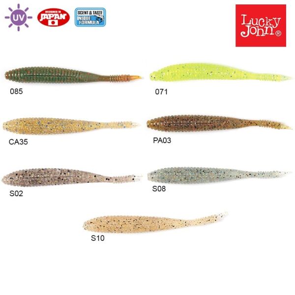 Lucky John S-Shad 3.8'' (9.65 cm) 5P Silikon Yem 071