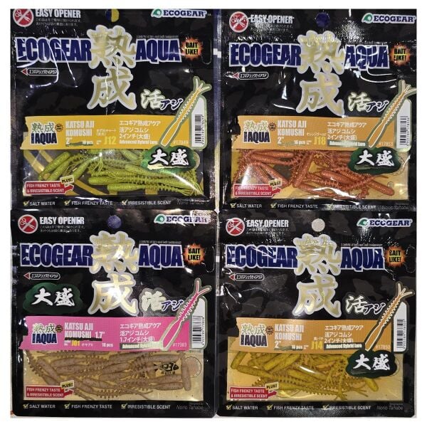 ECOGEAR AQUA KATSU AJI KOMUSHI LRF SİLİKONU 1.7INCH 18ADET