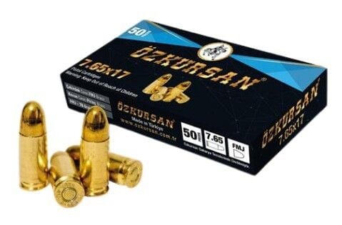 7.65X17MM BROWNING ÖZKURSAN TABANCA FİŞEĞİ FMJ 70GRN