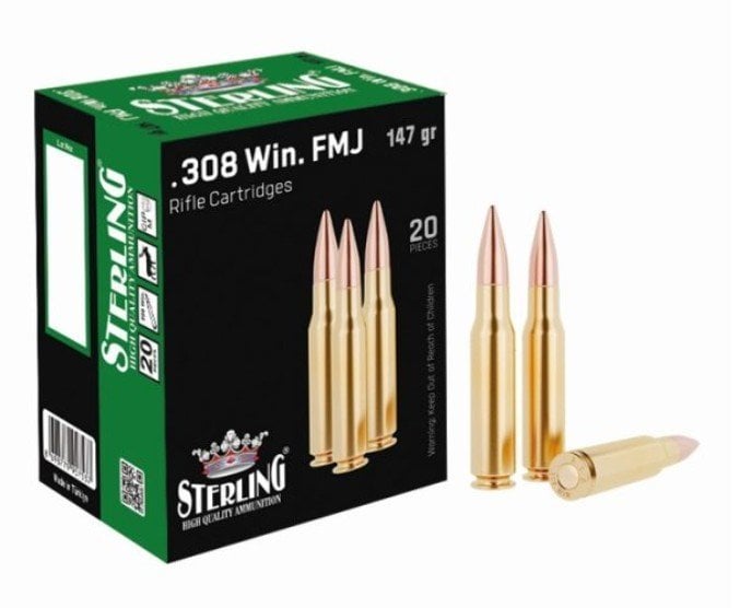 308WIN TURAÇ-STERLING FMJ 147GRN TÜFEK TABANCA FİŞEĞİ