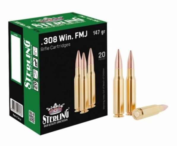 308WIN TURAÇ-STERLING FMJ 147GRN TÜFEK TABANCA FİŞEĞİ
