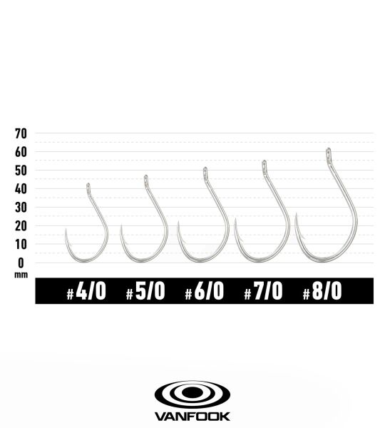 VANFOOK JH-40 JIGEN GRIPPY SILVER 6P #5/0